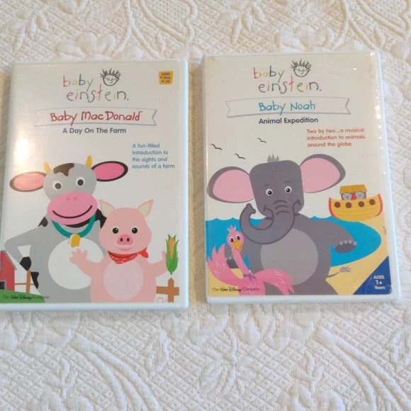 Disney Baby Einstein Baby MacDonald Baby Noah Learning DVD Videos Used  2004